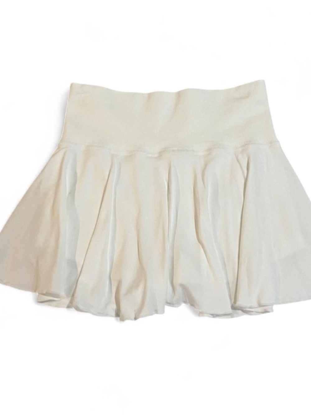 NWOT White Pleated Mini Skort in Small